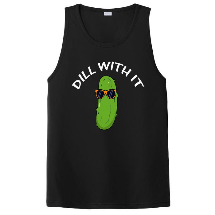 Dill With It Funny Saying Vegetarian Pickle Lovers PosiCharge Competitor Tank