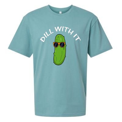 Dill With It Funny Saying Vegetarian Pickle Lovers Sueded Cloud Jersey T-Shirt