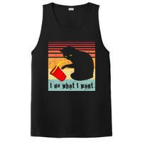 Do What I Want Vintage Black Cat Red Cup Funny My Cat PosiCharge Competitor Tank