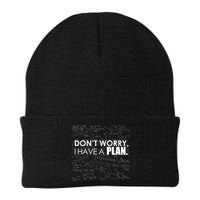 Don't Worry I Have A Plan Funny Math Joke Sarcasm Beanie