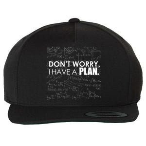 Don't Worry I Have A Plan Funny Math Joke Sarcasm Wool Snapback Cap