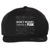Don't Worry I Have A Plan Funny Math Joke Sarcasm Wool Snapback Cap