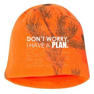 Don't Worry I Have A Plan Funny Math Joke Sarcasm Kati - Camo Knit Beanie