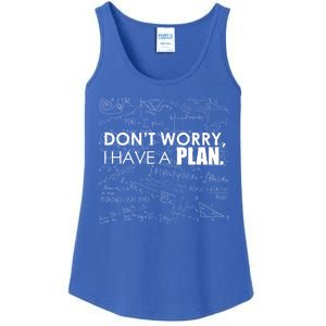 Don't Worry I Have A Plan Funny Math Joke Sarcasm Ladies Essential Tank