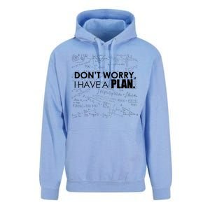 Don't Worry I Have A Plan Funny Math Joke Sarcasm Unisex Surf Hoodie