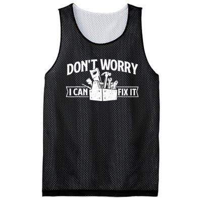 DonT Worry I Can Fix It Repair Worker Handyman Repairman Mesh Reversible Basketball Jersey Tank