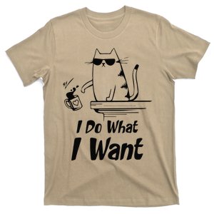 Do What I Want Black Cat Red Cup Funny Graphic T-Shirt