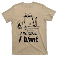 Do What I Want Black Cat Red Cup Funny Graphic T-Shirt