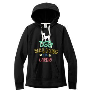 Dog Walking Is My Cardio | Funny Dog walking Women's Fleece Hoodie