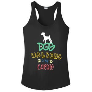 Dog Walking Is My Cardio | Funny Dog walking Ladies PosiCharge Competitor Racerback Tank