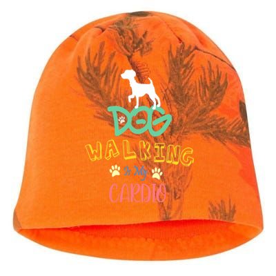 Dog Walking Is My Cardio | Funny Dog walking Kati - Camo Knit Beanie