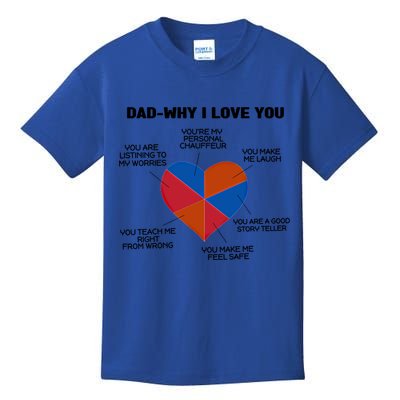 Dad Why I Love You Father Daddy Cool Gift Kids T-Shirt