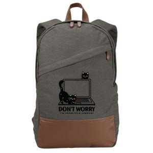 DonT Worry IM From Tech Support Cat Funny Cat Lover Cotton Canvas Backpack