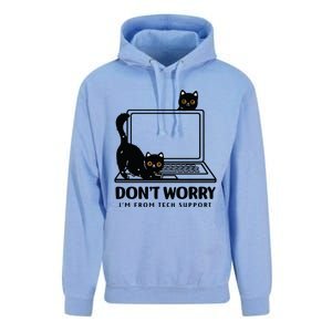 DonT Worry IM From Tech Support Cat Funny Cat Lover Unisex Surf Hoodie