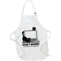 DonT Worry IM From Tech Support Cat Funny Cat Lover Full-Length Apron With Pockets