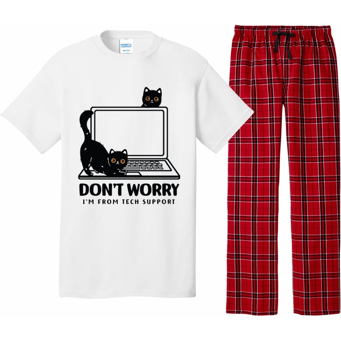 DonT Worry IM From Tech Support Cat Funny Cat Lover Pajama Set