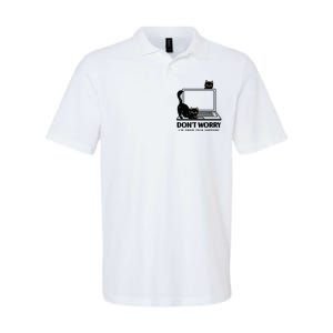 DonT Worry IM From Tech Support Cat Funny Cat Lover Softstyle Adult Sport Polo