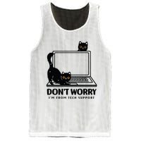 DonT Worry IM From Tech Support Cat Funny Cat Lover Mesh Reversible Basketball Jersey Tank