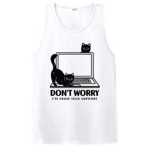 DonT Worry IM From Tech Support Cat Funny Cat Lover PosiCharge Competitor Tank