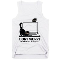 DonT Worry IM From Tech Support Cat Funny Cat Lover Tank Top