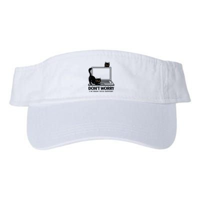 DonT Worry IM From Tech Support Cat Funny Cat Lover Valucap Bio-Washed Visor