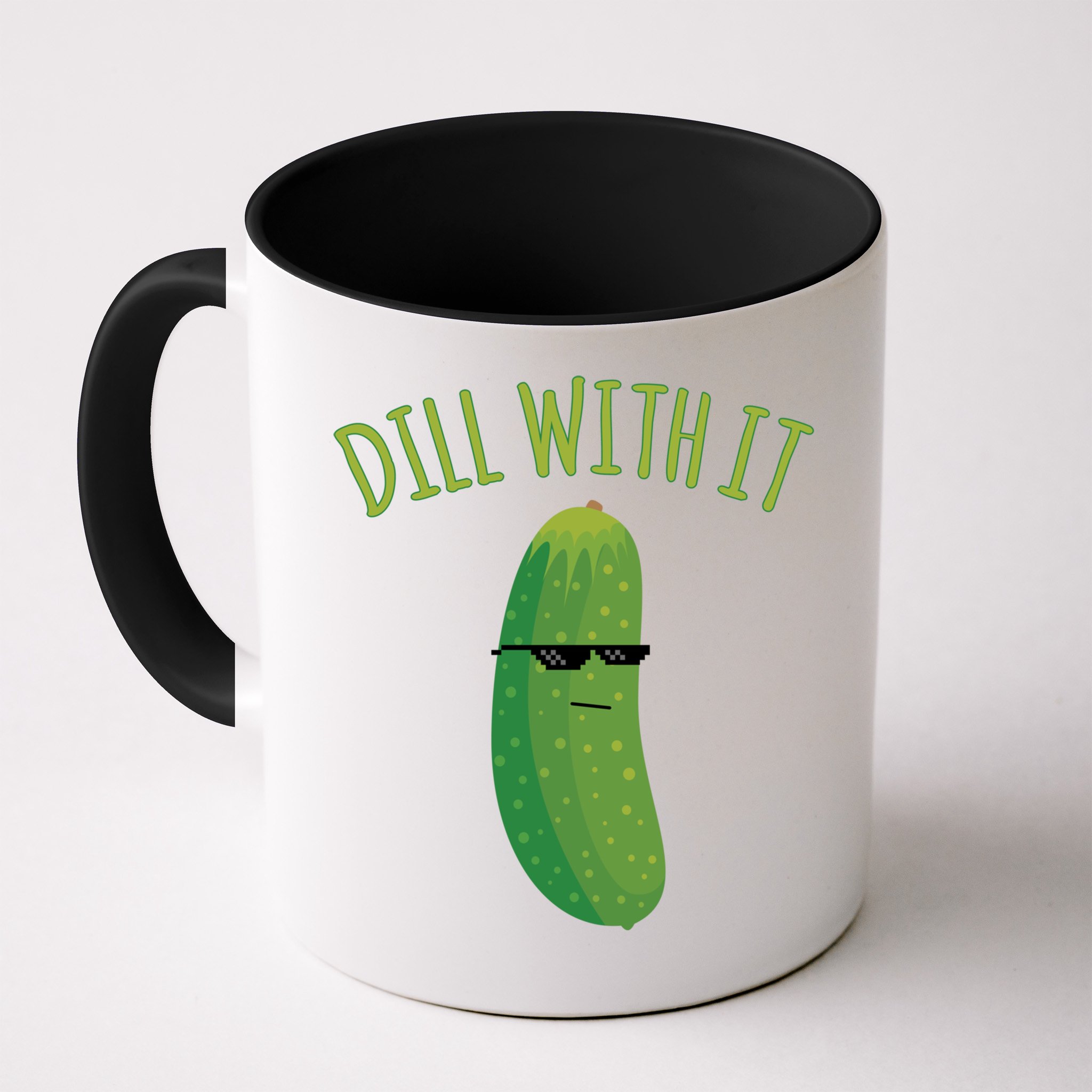 Dill With It Funny Pickle Cute Gift Mug