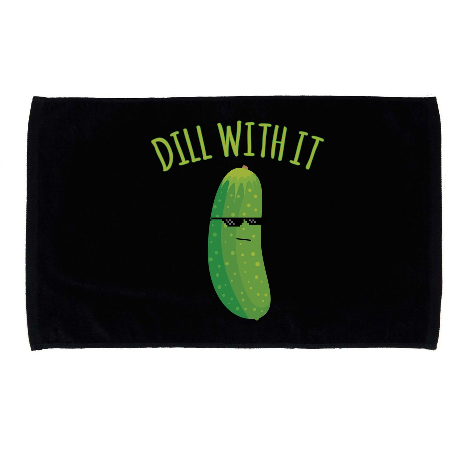 Dill With It Funny Pickle Cute Gift Microfiber Hand Towel
