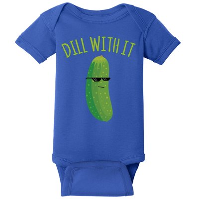 Dill With It Funny Pickle Cute Gift Baby Bodysuit