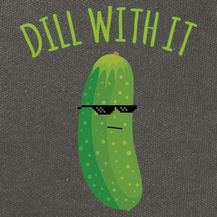 Dill With It Funny Pickle Cute Gift Cotton Canvas Backpack