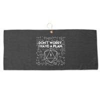 Dont Worry I Have A Plan Funny Critical Fail Large Microfiber Waffle Golf Towel