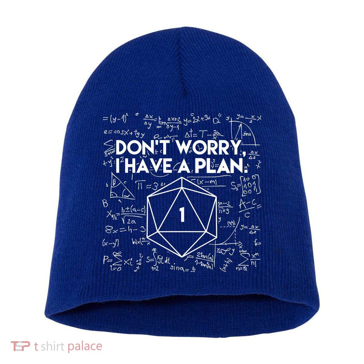 Dont Worry I Have A Plan Funny Critical Fail Short Acrylic Beanie