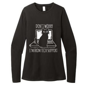 Dont Worry Im From Tech Support Funny Cat Womens CVC Long Sleeve Shirt