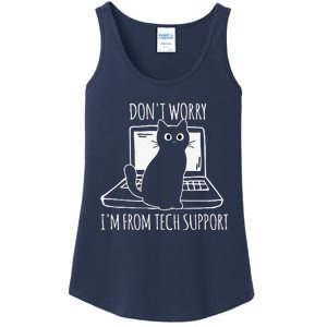 Dont Worry Im From Tech Support Funny Cat Ladies Essential Tank