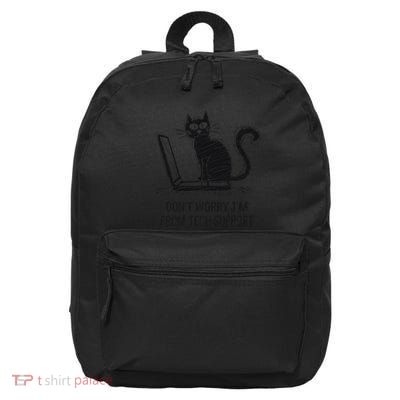 DonT Worry IM From Tech Support Women Minimal Cat Design .Png 16 in Basic Backpack
