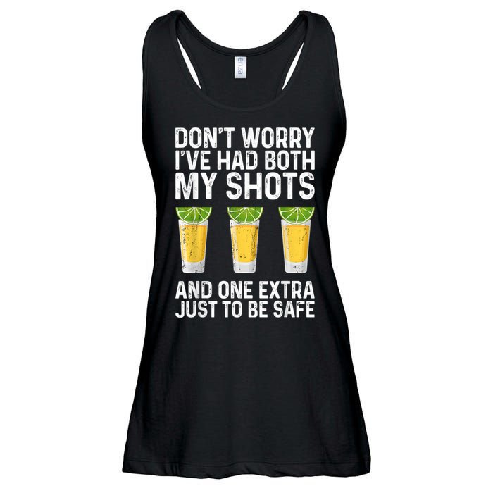 Don't Worry I've Had Both My Shots And One Extra Vaccinated Ladies Essential Flowy Tank