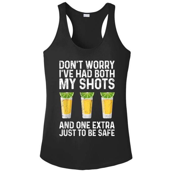 Don't Worry I've Had Both My Shots And One Extra Vaccinated Ladies PosiCharge Competitor Racerback Tank
