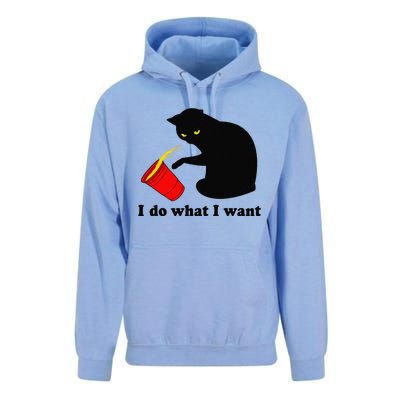 Do What I Want Black Cat Red Cup Funny Graphic Unisex Surf Hoodie