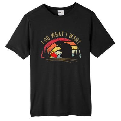 Do What I Want Vintage Black Cat Red Cup Funny My Cat (1) Tall Fusion ChromaSoft Performance T-Shirt