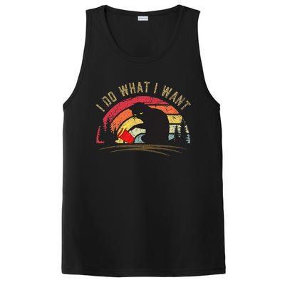 Do What I Want Vintage Black Cat Red Cup Funny My Cat (1) PosiCharge Competitor Tank