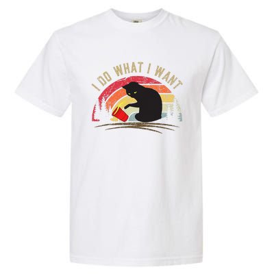 Do What I Want Vintage Black Cat Red Cup Funny My Cat (1) Garment-Dyed Heavyweight T-Shirt