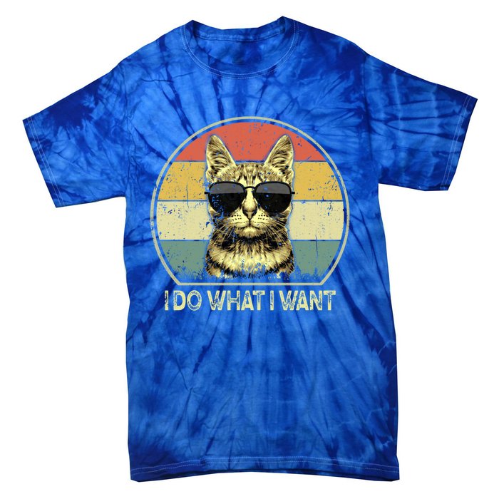 Do What I Want Vintage Kitten Cat My Funny Cat Lover Retro Cool Gift Tie-Dye T-Shirt