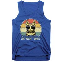 Do What I Want Vintage Kitten Cat My Funny Cat Lover Retro Cool Gift Tank Top