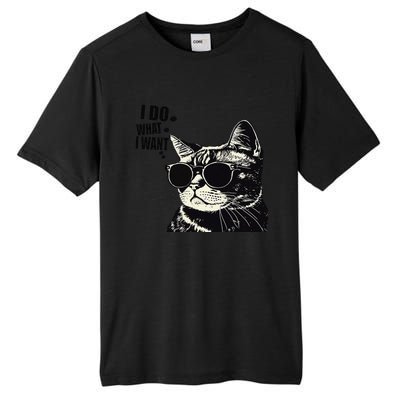 Do What I Want Vintage Black Cat Weird Funny Cat Tall Fusion ChromaSoft Performance T-Shirt