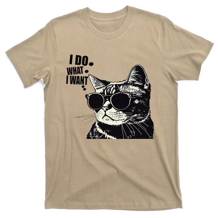 Do What I Want Vintage Black Cat Weird Funny Cat T-Shirt