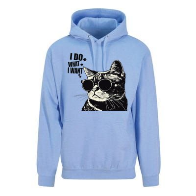 Do What I Want Vintage Black Cat Weird Funny Cat Unisex Surf Hoodie