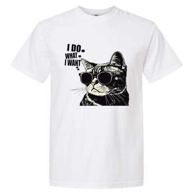 Do What I Want Vintage Black Cat Weird Funny Cat Garment-Dyed Heavyweight T-Shirt