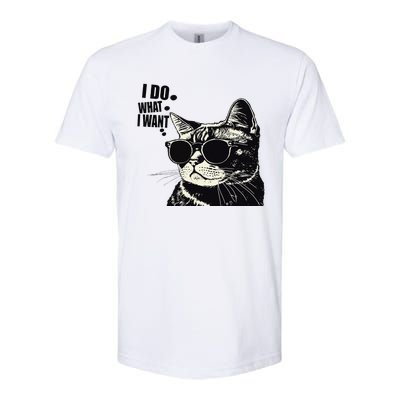 Do What I Want Vintage Black Cat Weird Funny Cat Softstyle CVC T-Shirt