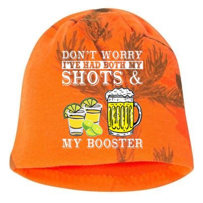 Dont Worry Ive Had Both My Shots And Booster Drinking Team Kati - Camo Knit Beanie