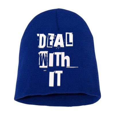 Deal With It Graffiti Streetwear Meaningful Gift Short Acrylic Beanie