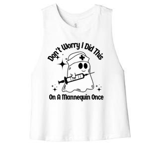 Don’T Worry I Did This On A Mannequin Once Women's Racerback Cropped Tank